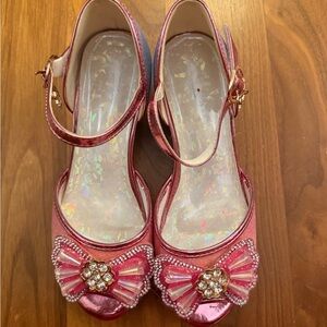 Colorful Glitter Girls High-Heel Sandals - Size 3